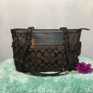 Authentic coach leatherware purse, chocolate brown